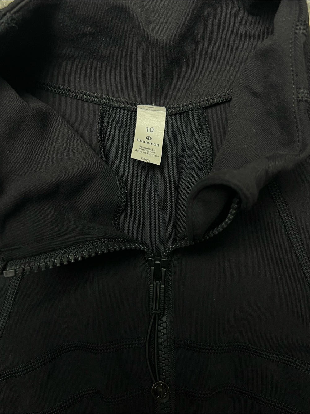 Lululemon Women's Black Define Full Zip Athletic Yoga Training Jacket Size 10 - Picture 4 of 4